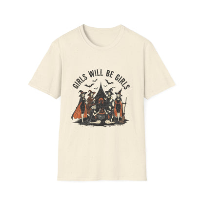 Girls Will Be Girls, Unisex Softstyle T-Shirt, Halloween Clothing, Vintage Aesthetic Shirt, Alternative Fashion Piece, Casual Wear