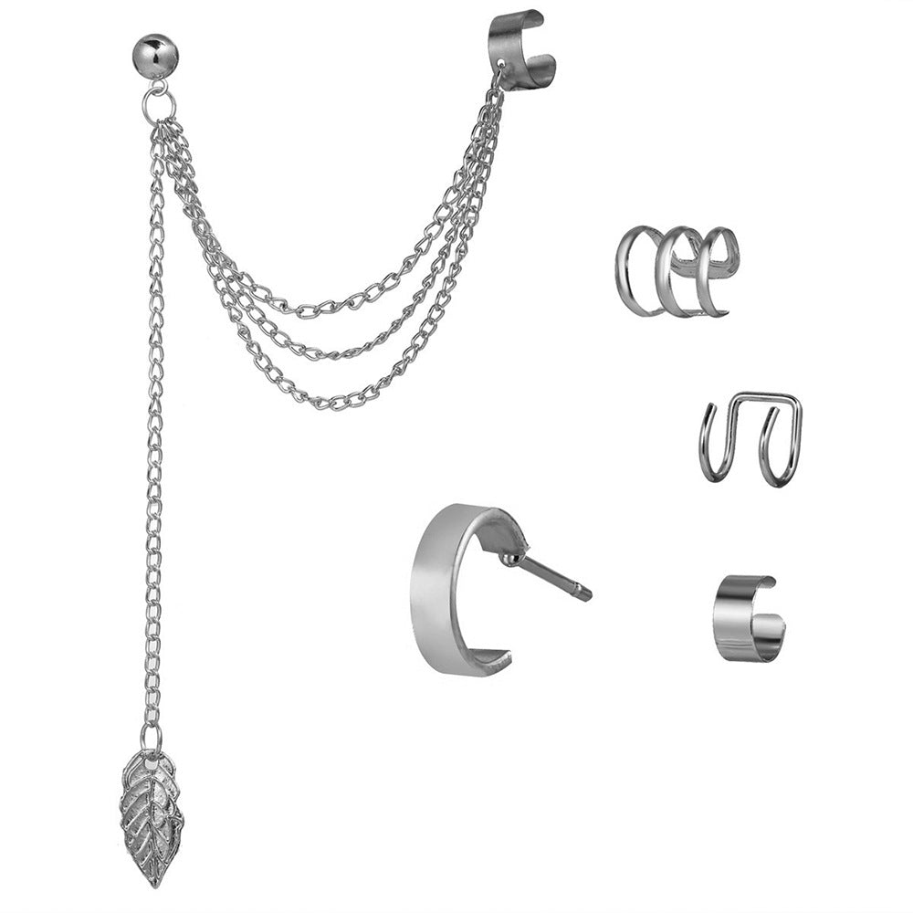 Creative Simple Non-pierced Ear Clip Five-piece Set