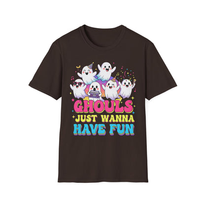 Ghoulish Fun T-Shirt, Ghost Theme Tee, Unisex Halloween Shirt, Cute Spooky Apparel, Fun Costume Idea, Party Outfit