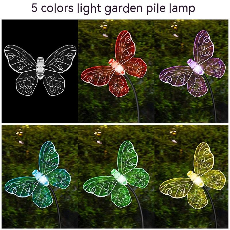 Solar Butterfly Outdoor Yard Lamp