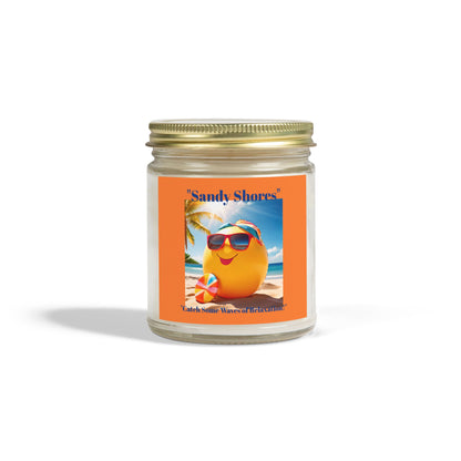 Sandy Shores Scented Candle - Coconut Apricot Wax | 4oz & 9oz | Relaxing Beach Vibes