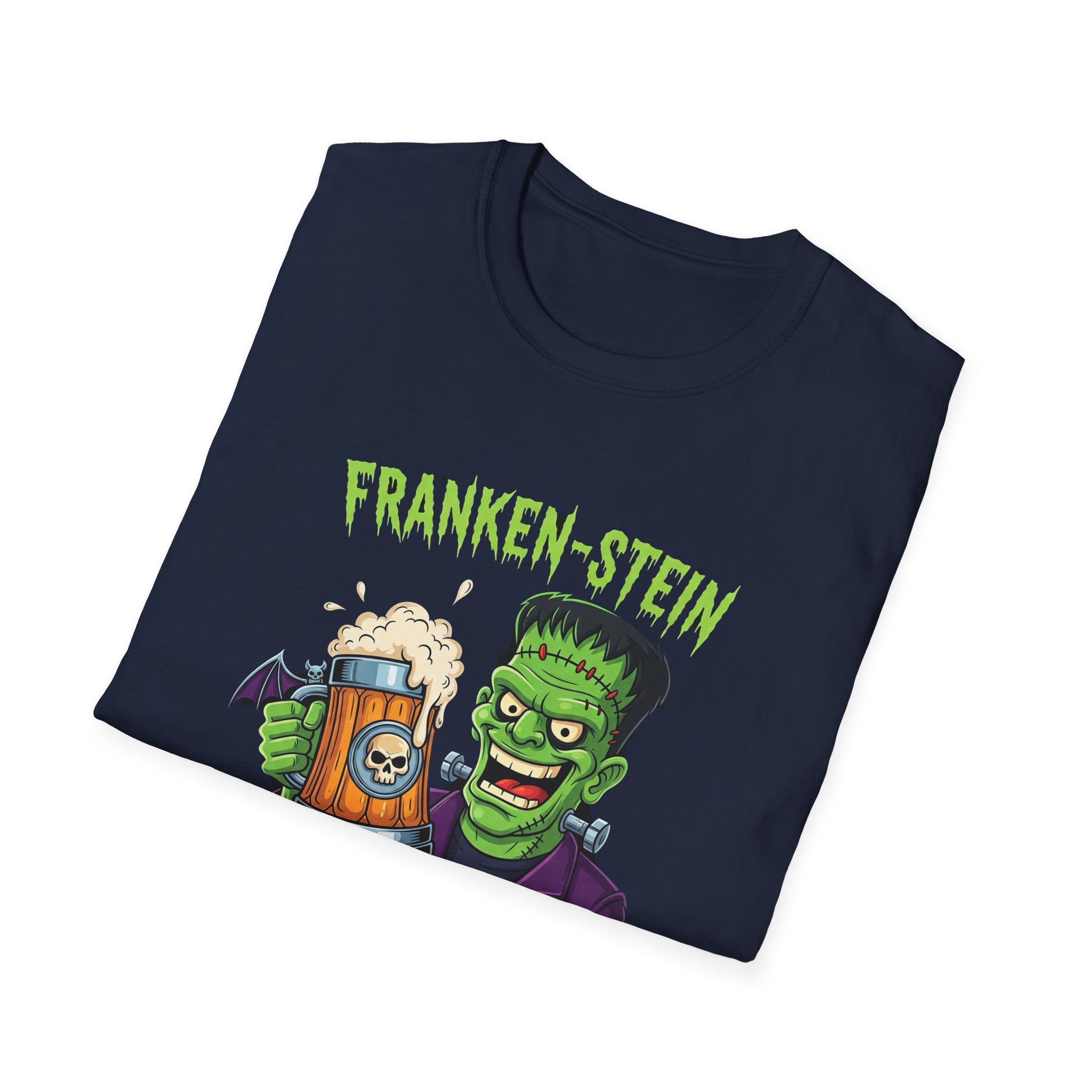 Franken-stein Beer T-Shirt, Spooky Halloween Apparel, Unisex Graphic Tee, Monster Mash Party Shirt, Halloween Costume Top, Beer Lover Gift