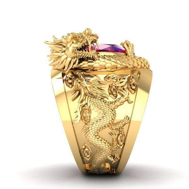 Domineering dragon ring European style ring