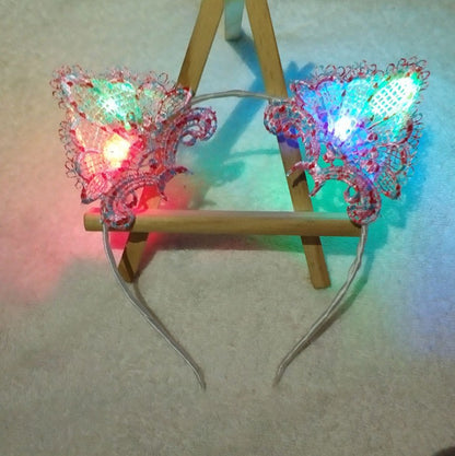 Glowing Hair Accessories Flashing Lights Cat Ears Headband