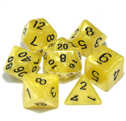 7 sets of multi faced digital dice.