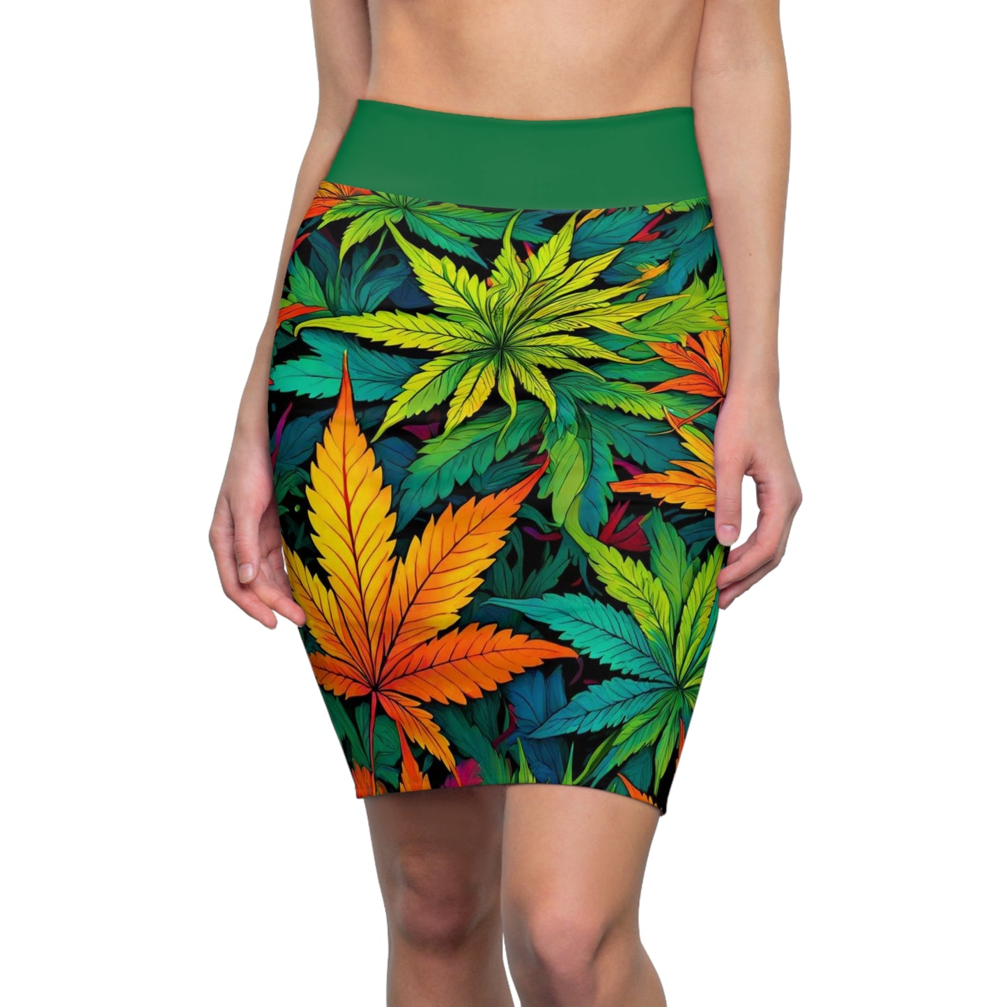 420 Happy Women's Pencil Skirt (AOP)