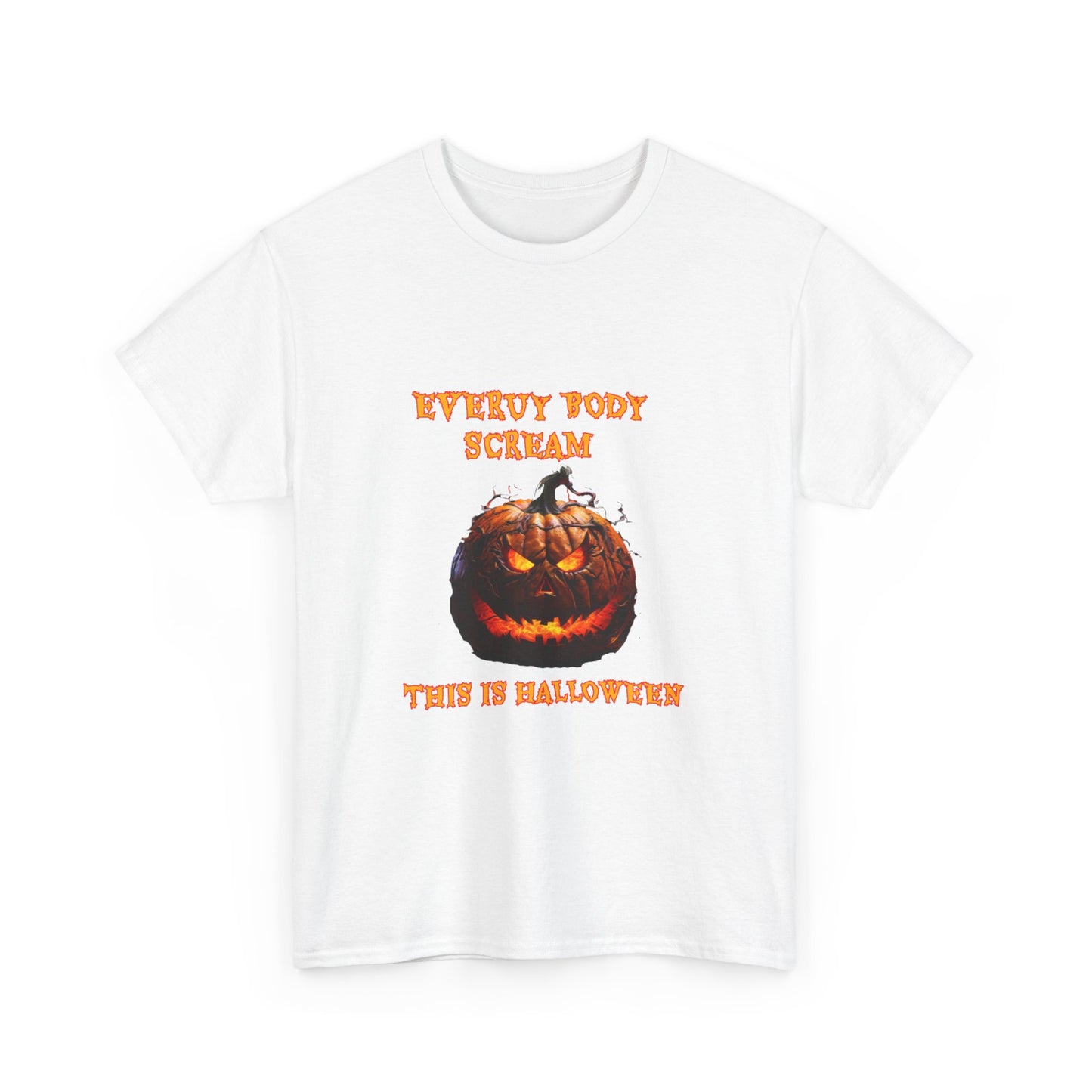 Halloween Unisex Heavy Cotton Tee - 'Every Body Scream, This is Halloween'