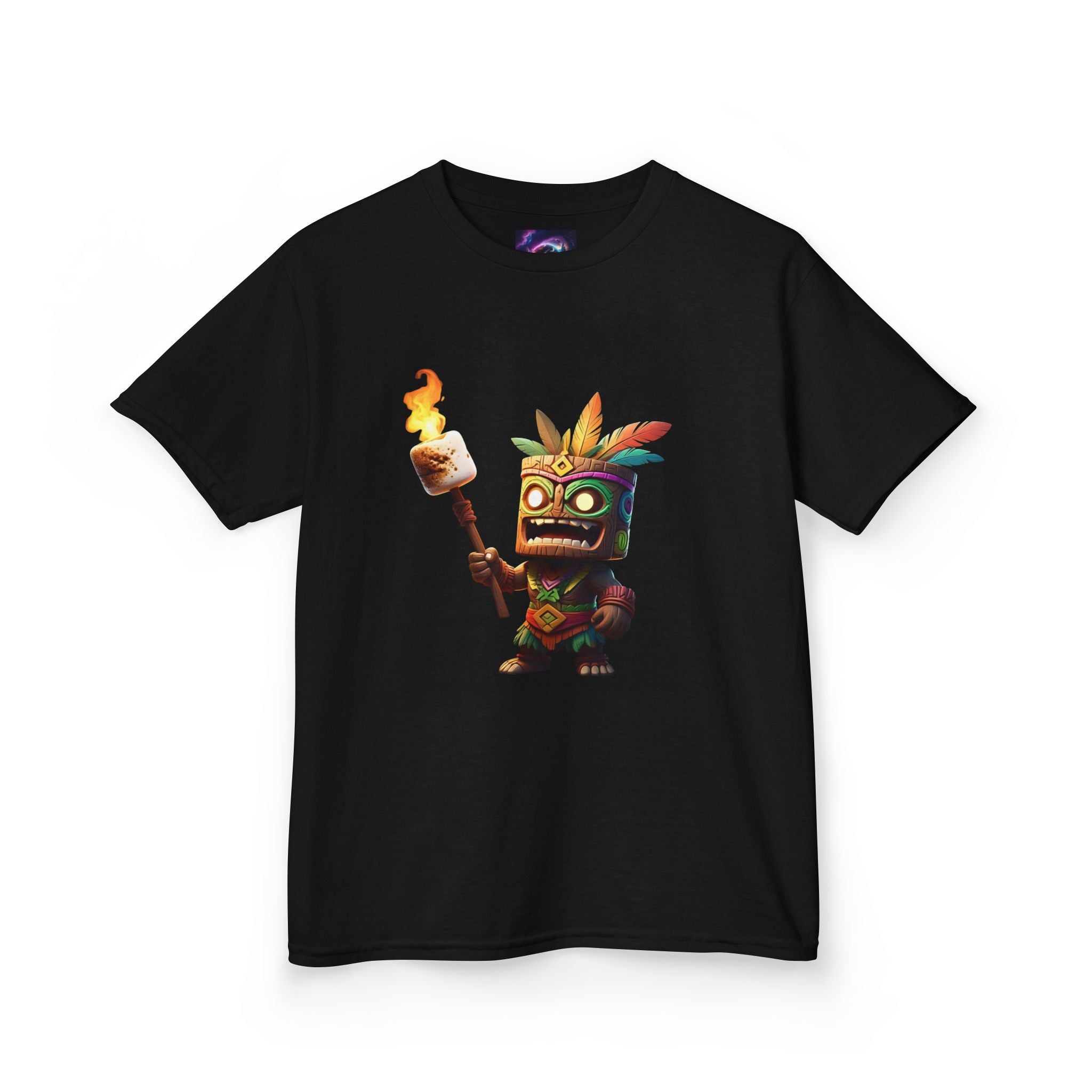 Kids Tiki Toasted Marshmallow Heavy Cotton Tee - Fun & Playful Design for Adventurous Kids