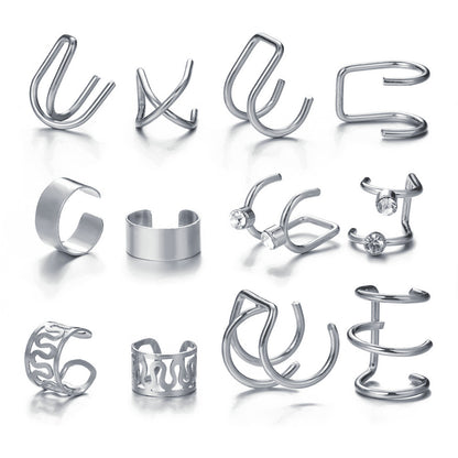 Creative Simple Non-pierced Ear Clip Five-piece Set