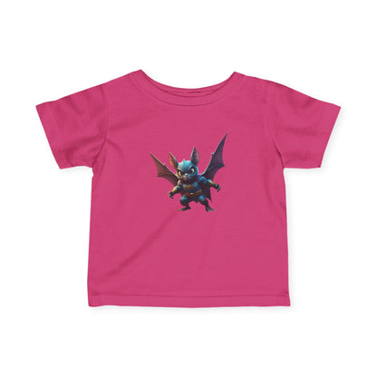 Cute Bat Man Super Hero Infant Tee for Playful Kids | Fun Graphic T-Shirt