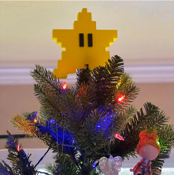 Christmas tree pixel starfish decoration