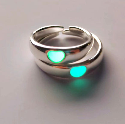 Fashion Personality Gel Drop Glow Couple Ring