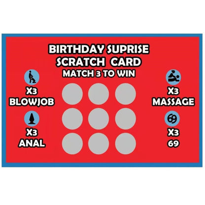 Valentine's Day Game Scratch Card