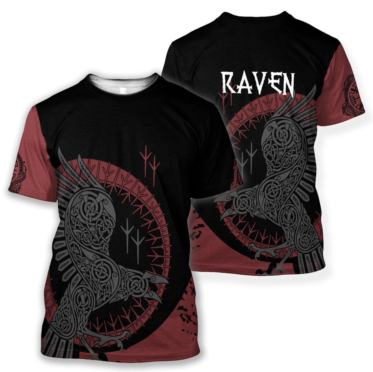 Viking Tattoo Printing Short Sleeve 3d Digital Printing T-shirt Men's Customization