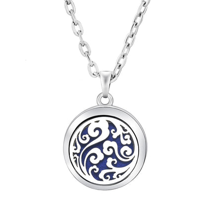 Pendant Perfume Locket Stainless Steel Essential Oil Diffuser Women's Necklace