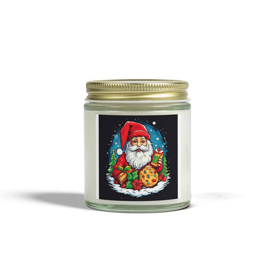 Festive Santa Scented Candle - Coconut Apricot Wax (4oz & 9oz)