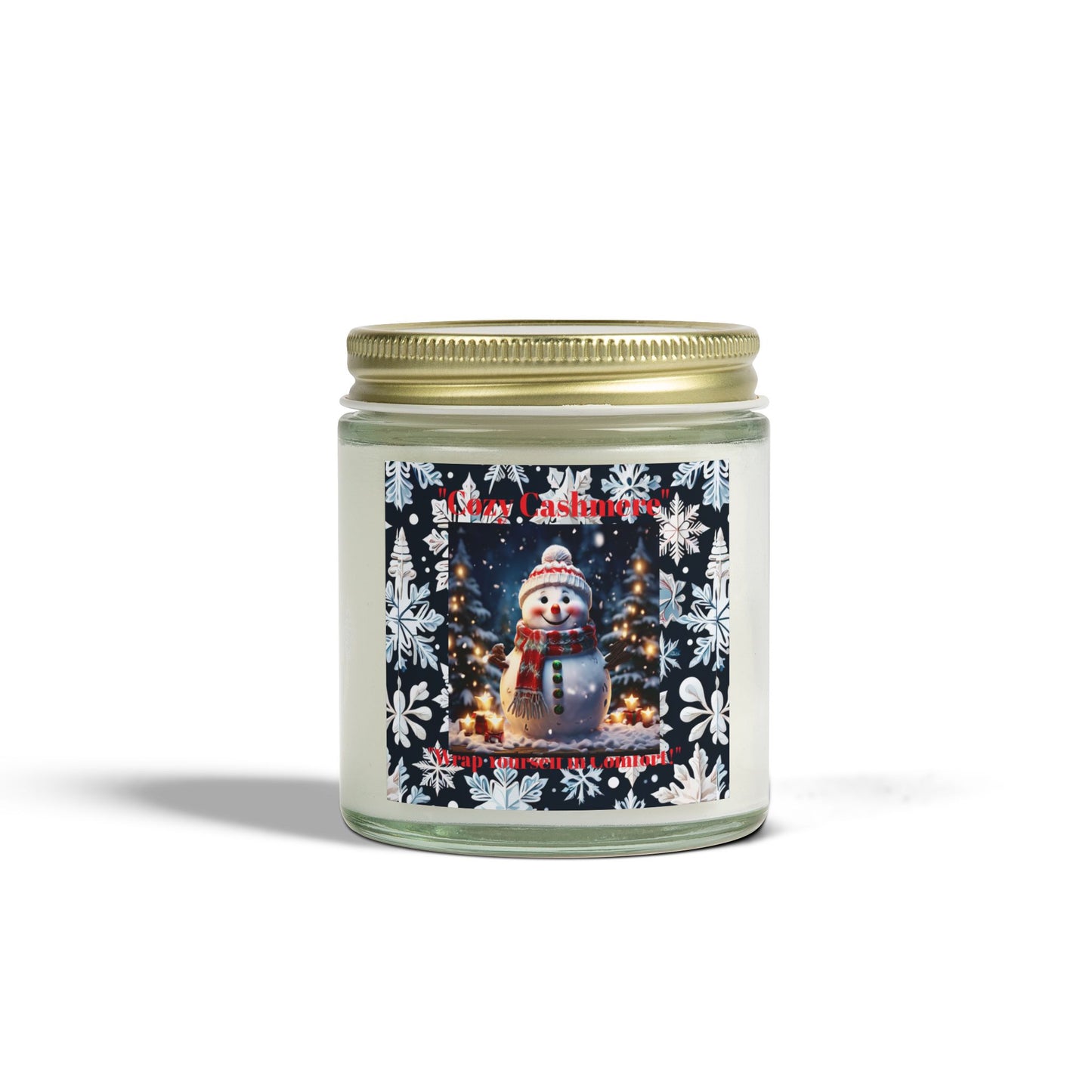 Winter Wonderland Scented Candle - Coconut Apricot Wax (4oz, 9oz) - Holiday Decor and Gift