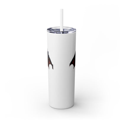 Halloween Gargoyle Skinny Tumbler with Straw, Spooky Drinkware, Perfect for Parties, Fall Decor, Trick or Treat Gifts