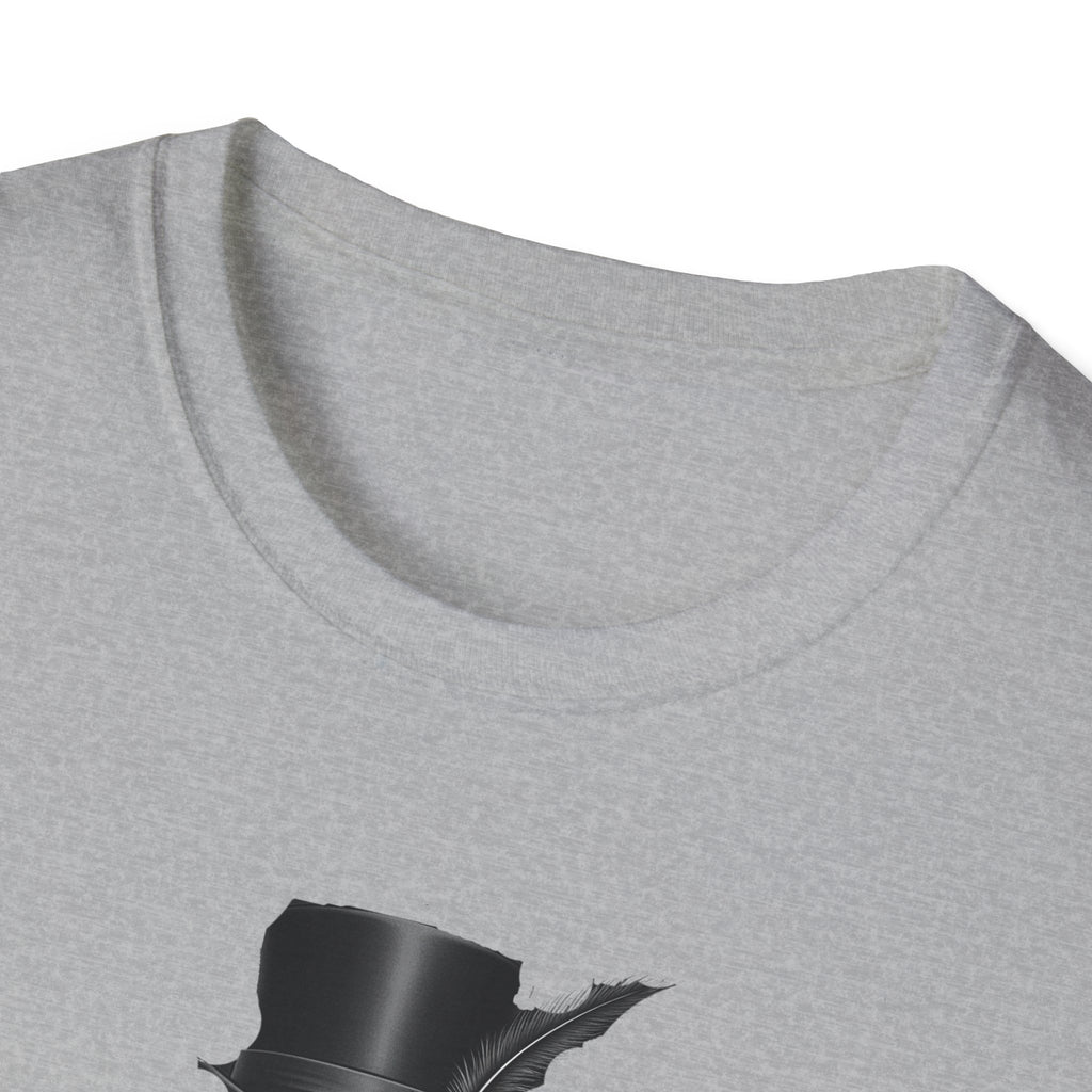 Dapper Dans Top Hat Emporium T-Shirt, Skeleton Shirt, Unisex Graphic Tee, Halloween Apparel, Unique Gift for Goth Style