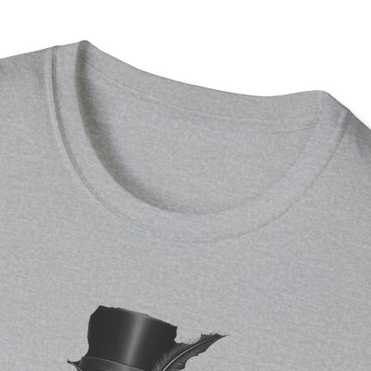 Dapper Dans Top Hat Emporium T-Shirt, Skeleton Shirt, Unisex Graphic Tee, Halloween Apparel, Unique Gift for Goth Style