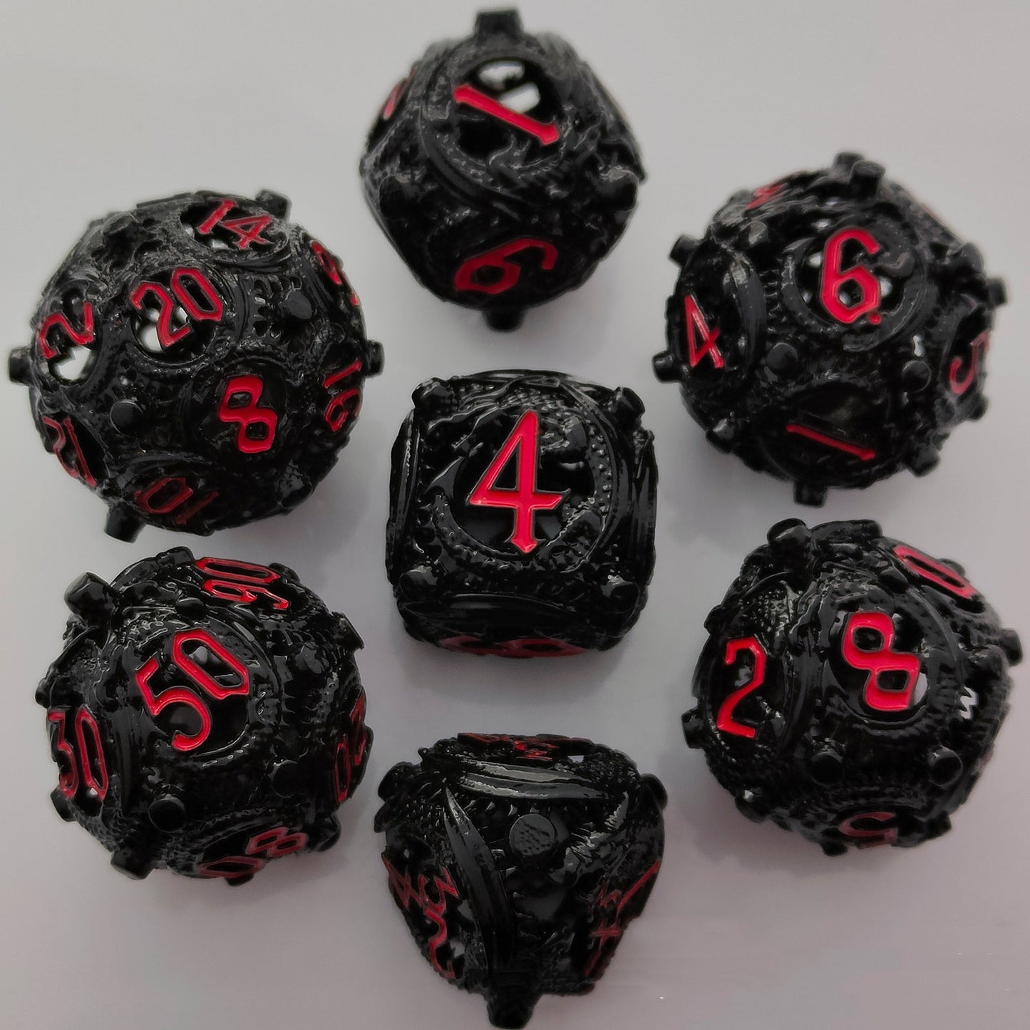 Hollow Metal Polyhedron Dice Suit