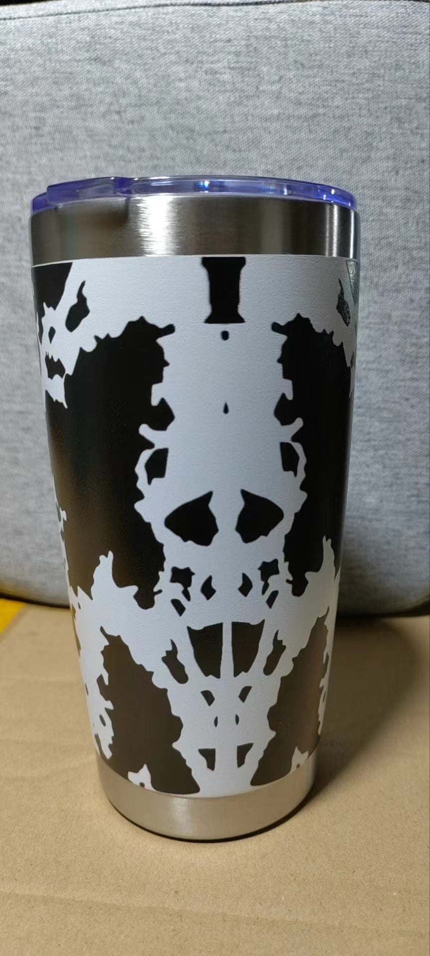 Laser Leopard Print Stainless Steel Insulated Mug