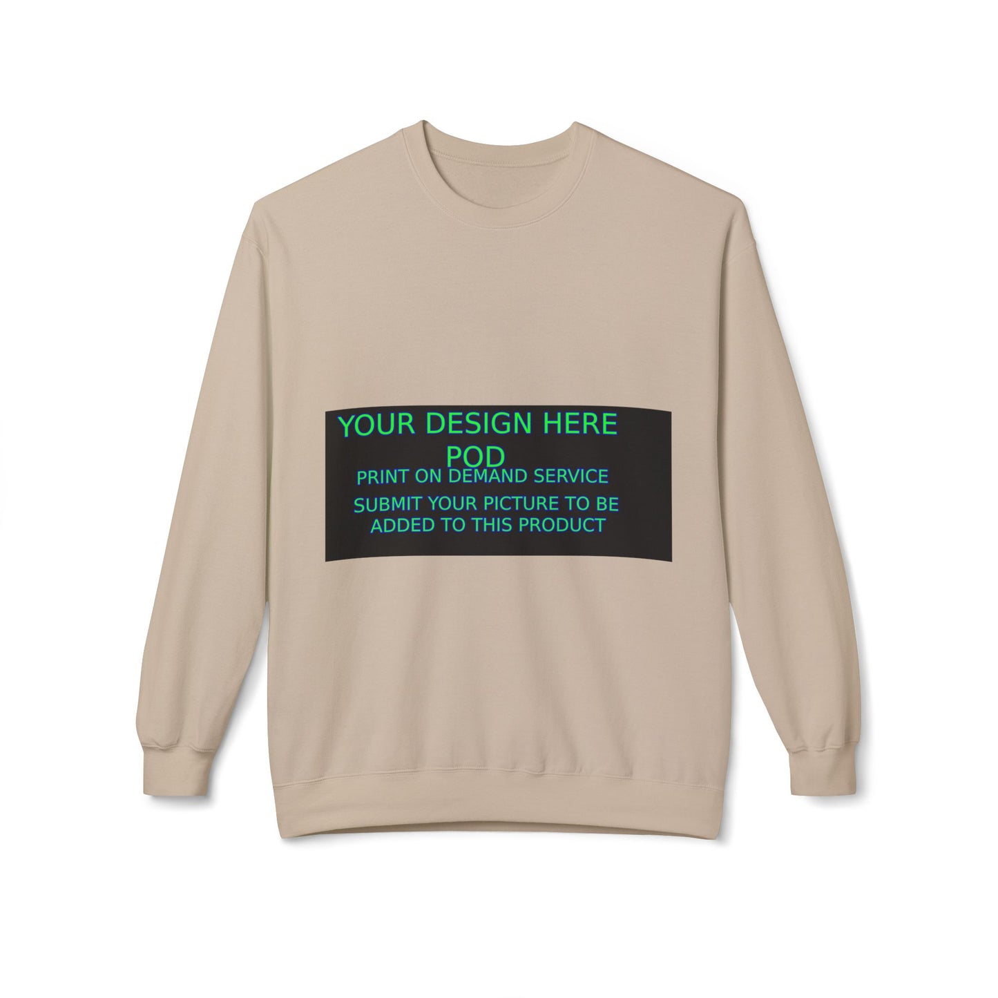 Customizable Unisex Fleece Crewneck Sweatshirt - Your Design Here