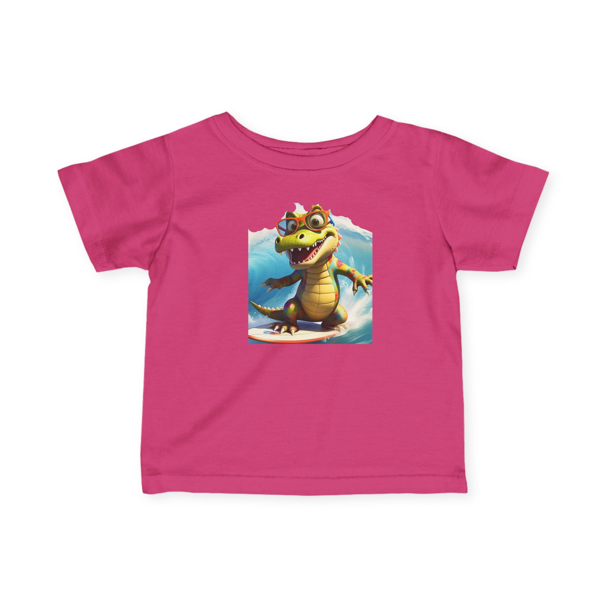 Cute Alligator Surfing Infant Tee - Perfect for Playtime & Summer Fun