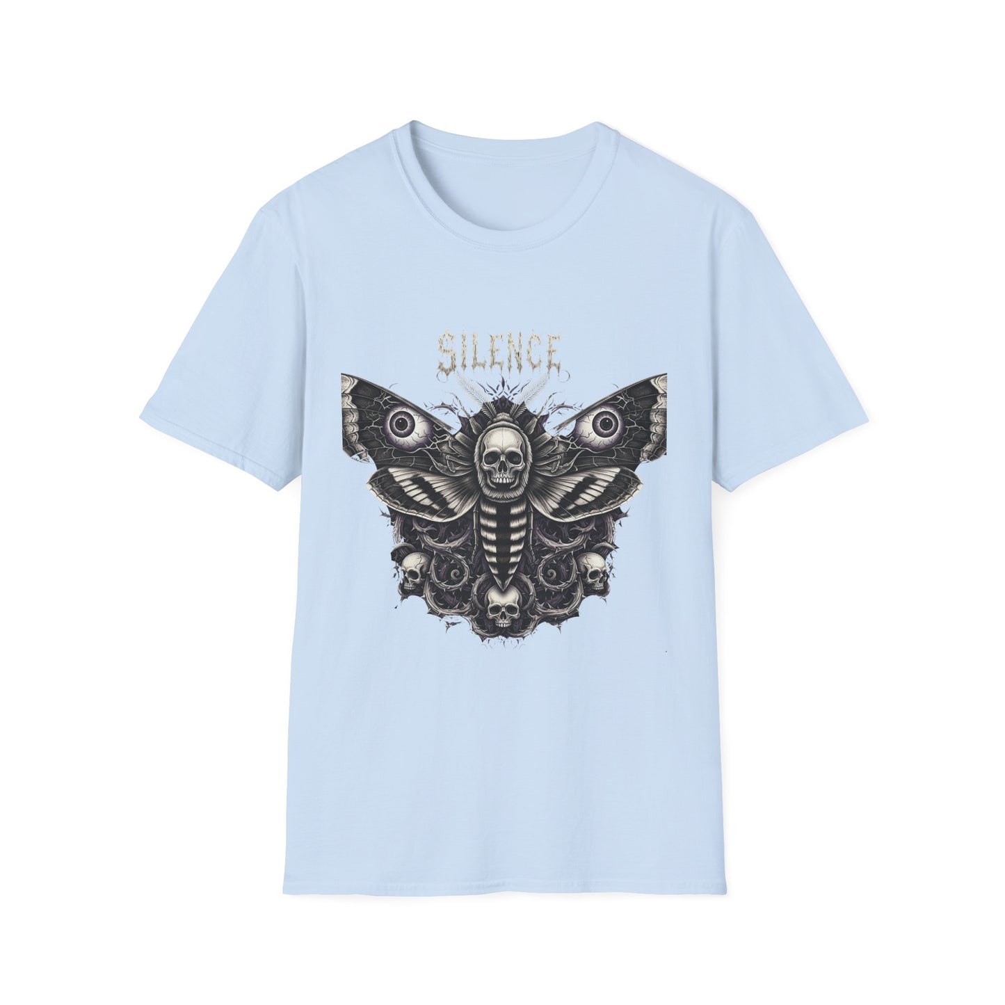 Gothic Silence T-Shirt, Unisex Graphic Tee, Alternative Fashion Top, Casual Wear, Edgy Gift Idea