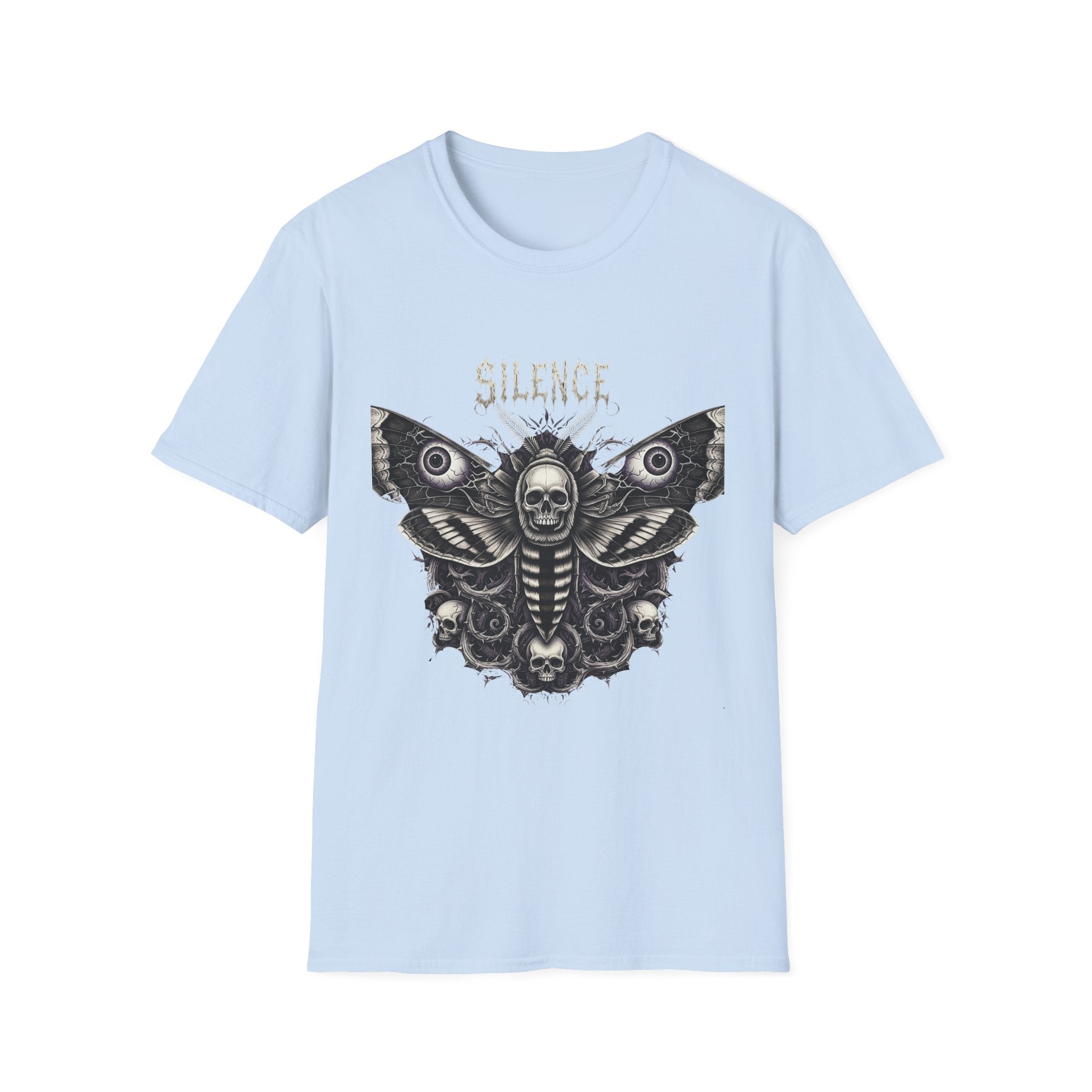 Gothic Silence T-Shirt, Unisex Graphic Tee, Alternative Fashion Top, Casual Wear, Edgy Gift Idea