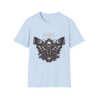 Gothic Silence T-Shirt, Unisex Graphic Tee, Alternative Fashion Top, Casual Wear, Edgy Gift Idea