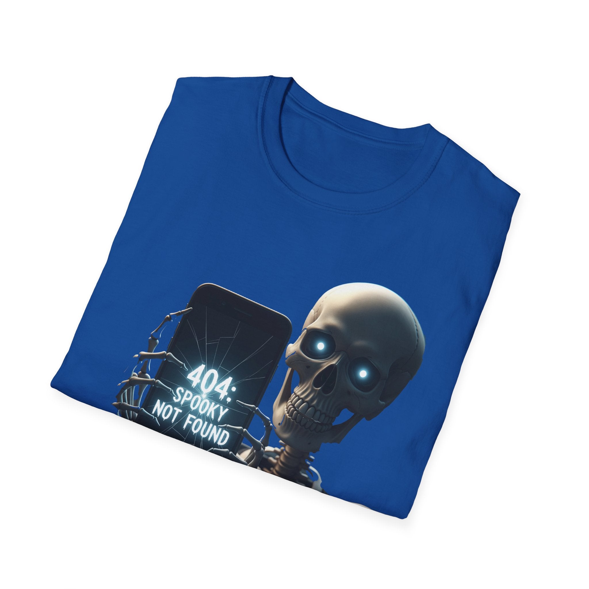 404 Spooky Not Found Skeleton T-Shirt, Halloween Tee, Unisex Graphic Shirt, Casual Wear, Fun Halloween Gift