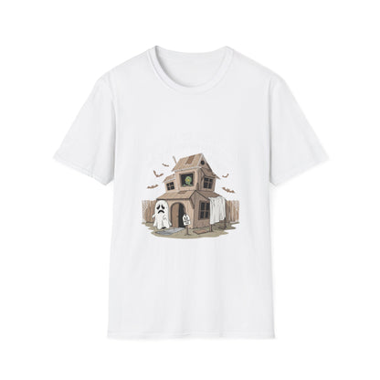 My haunted attraction T shirt because of inflation T-Shirt, Halloween Tee, Unisex Graphic Shirt, Ghostly Apparel, Fun Casual Wear, Perfect for Fall Celebrations