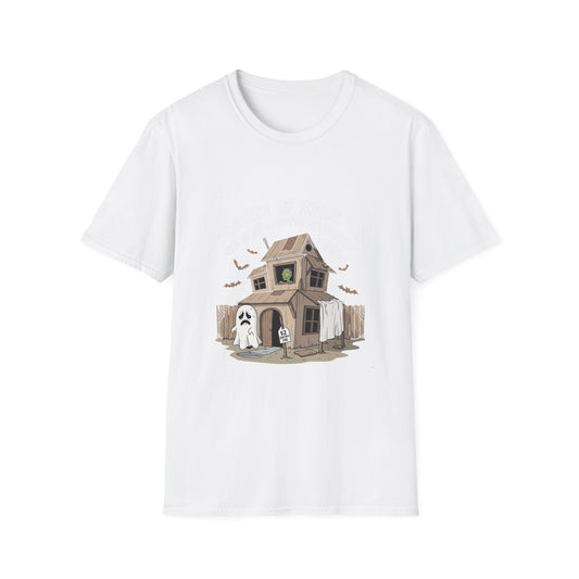 My haunted attraction T shirt because of inflation T-Shirt, Halloween Tee, Unisex Graphic Shirt, Ghostly Apparel, Fun Casual Wear, Perfect for Fall Celebrations