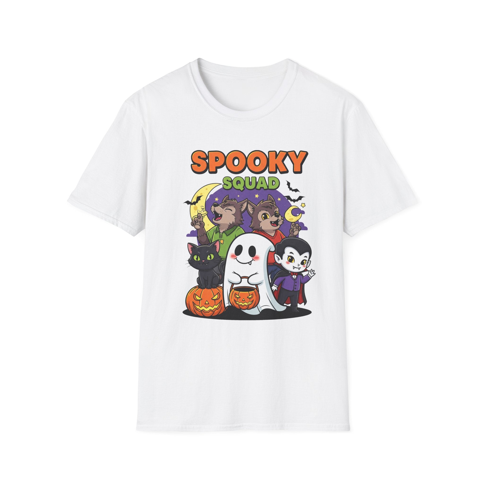 Spooky Squad T-Shirt, Halloween Tee, Cute Ghost Shirt, Unisex Graphic Tee, Fall Fashion, Trick or Treat T-Shirt
