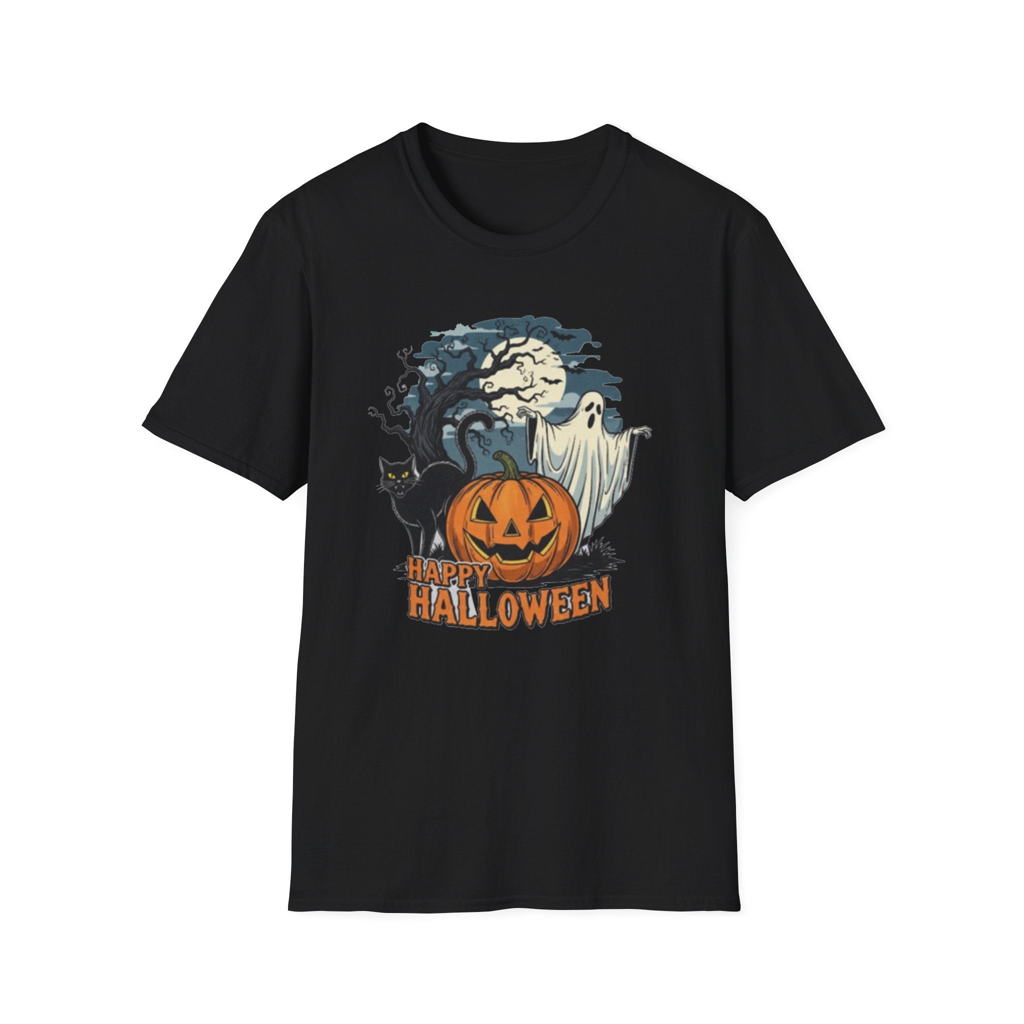 Halloween Graphic T-Shirt, Spooky Tee, Unisex Casual Wear, Fall Apparel, Ghost Pumpkin Shirt, Halloween Costume Top