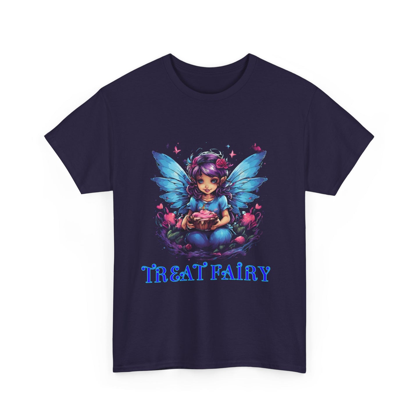 Enchanted Treat  Fairy Unisex Heavy Cotton Tee - Perfect for Magical Gatherings and Everyday Wear