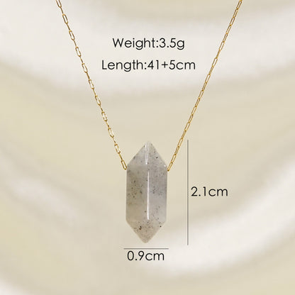 Minimalist Affordable Luxury Style Bullet Natural Stone Necklace