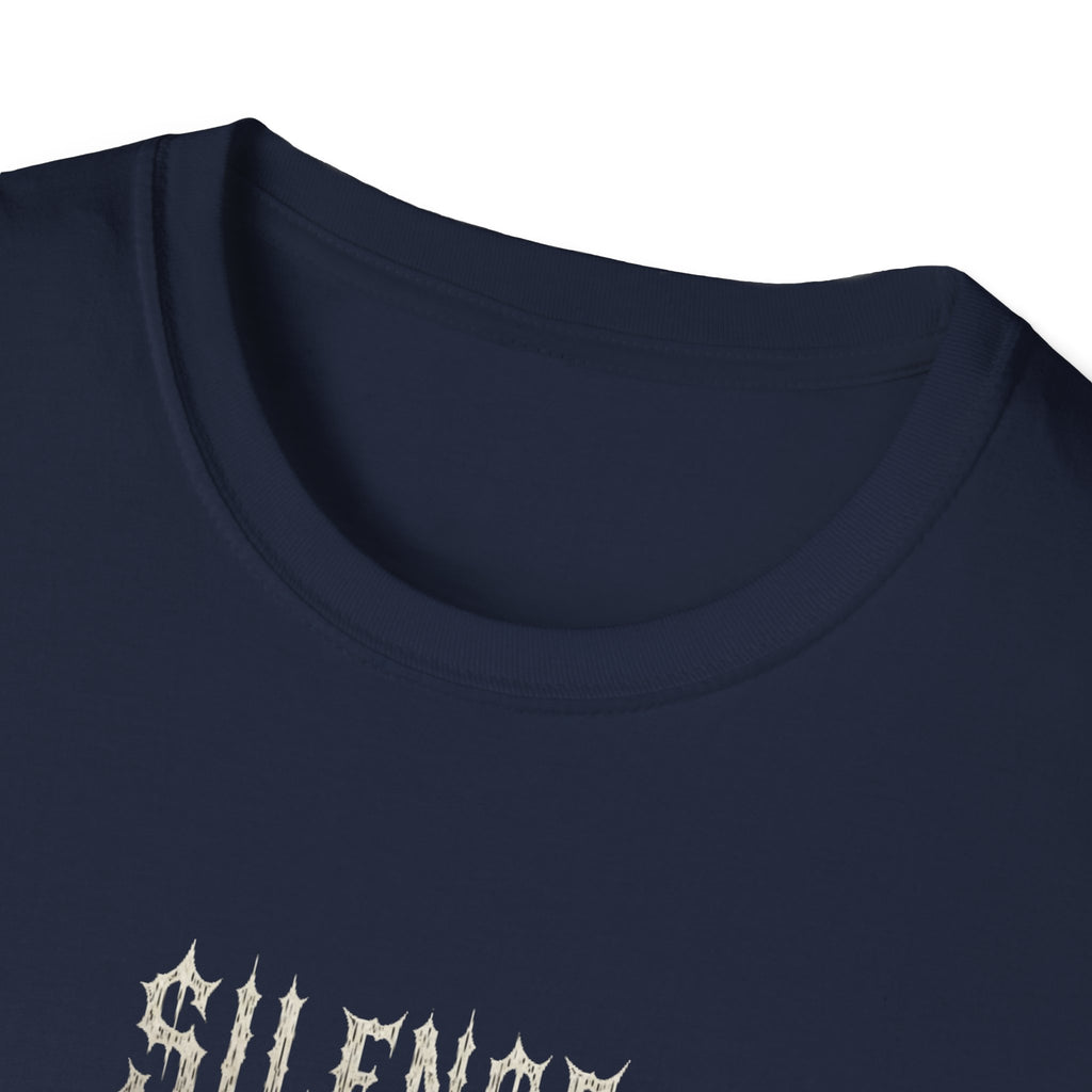 Gothic Silence T-Shirt, Unisex Graphic Tee, Alternative Fashion Top, Casual Wear, Edgy Gift Idea