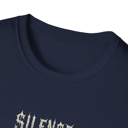 Gothic Silence T-Shirt, Unisex Graphic Tee, Alternative Fashion Top, Casual Wear, Edgy Gift Idea