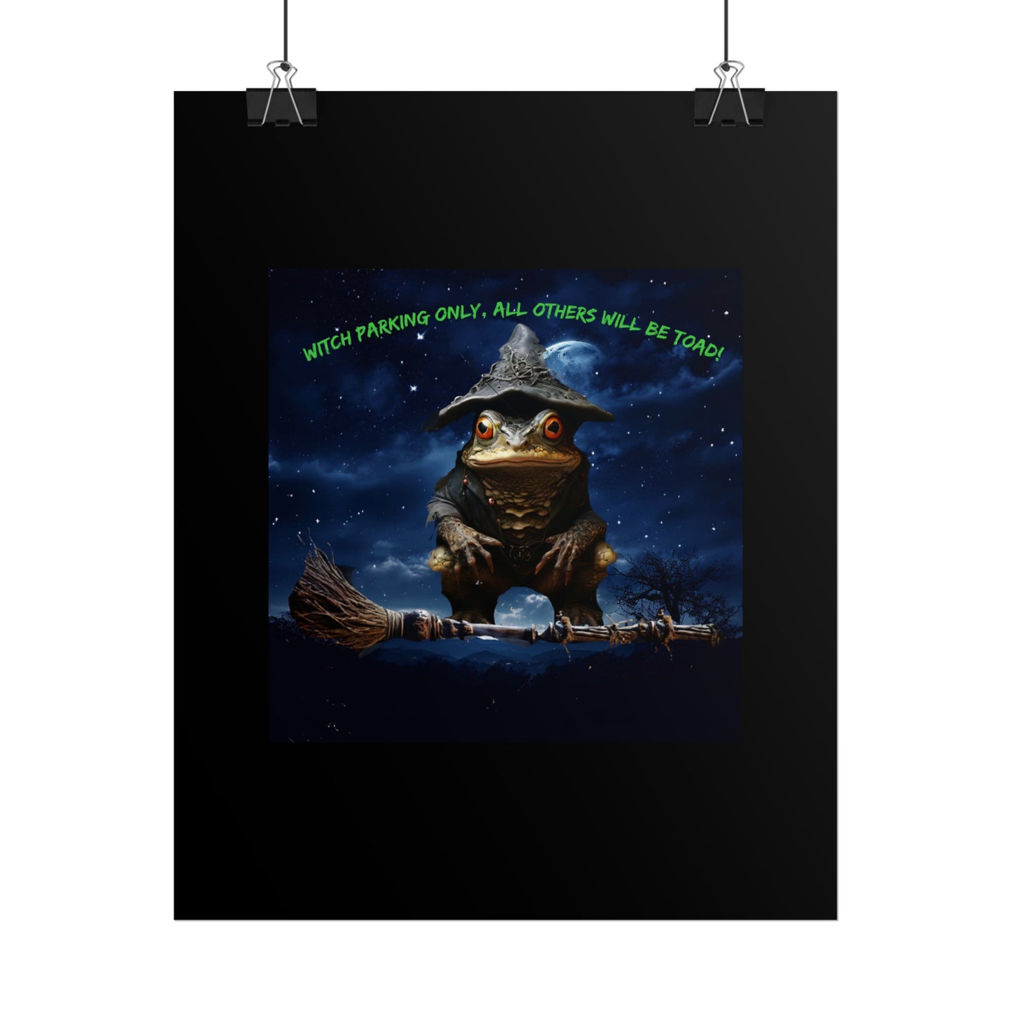 Witch Parking Only Toad Rolled Posters