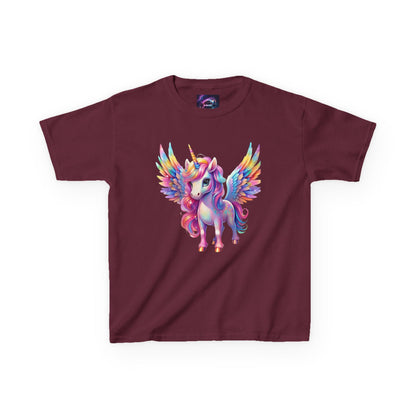 Colorful Unicorn Kids Heavy Cotton Tee - Fun & Whimsical Shirt for Magical Play
