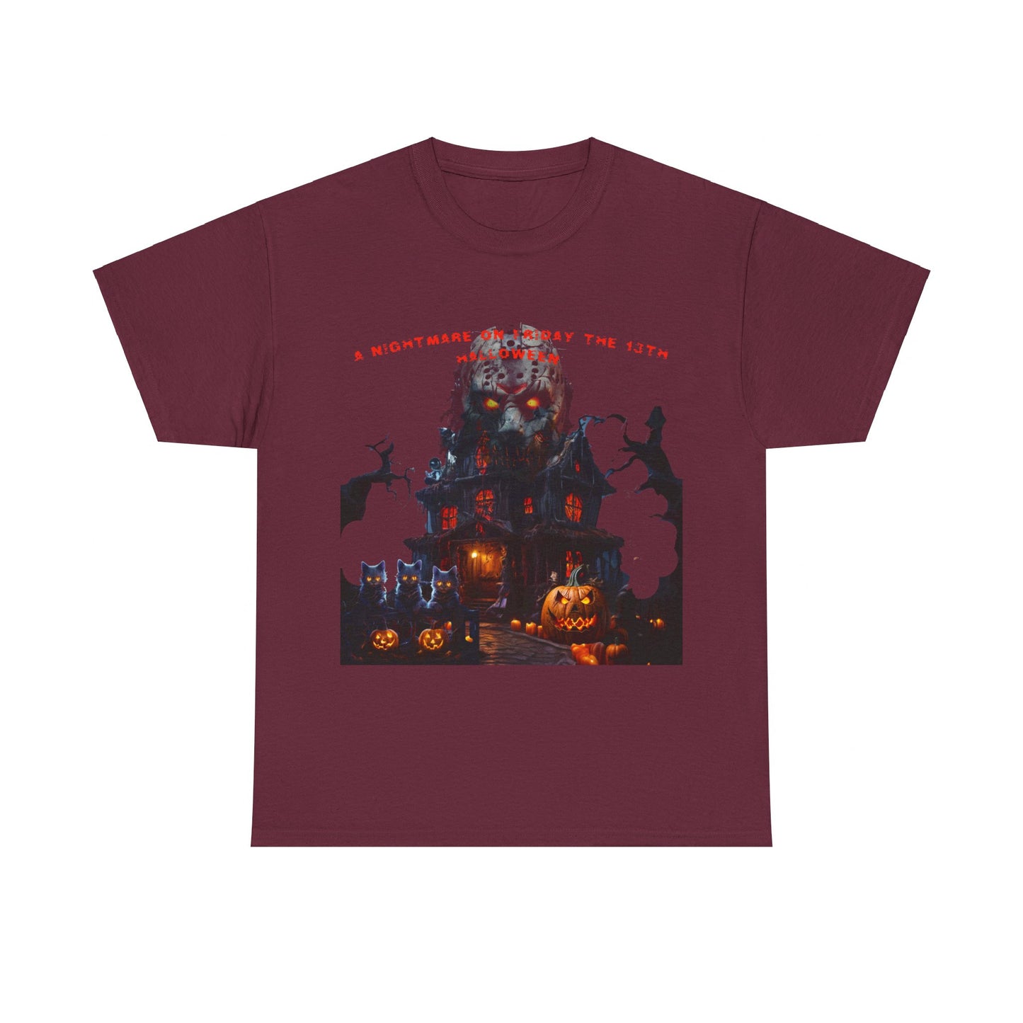 A Nightmare On Friday The 13th Halloween Unisex Heavy Cotton Tee