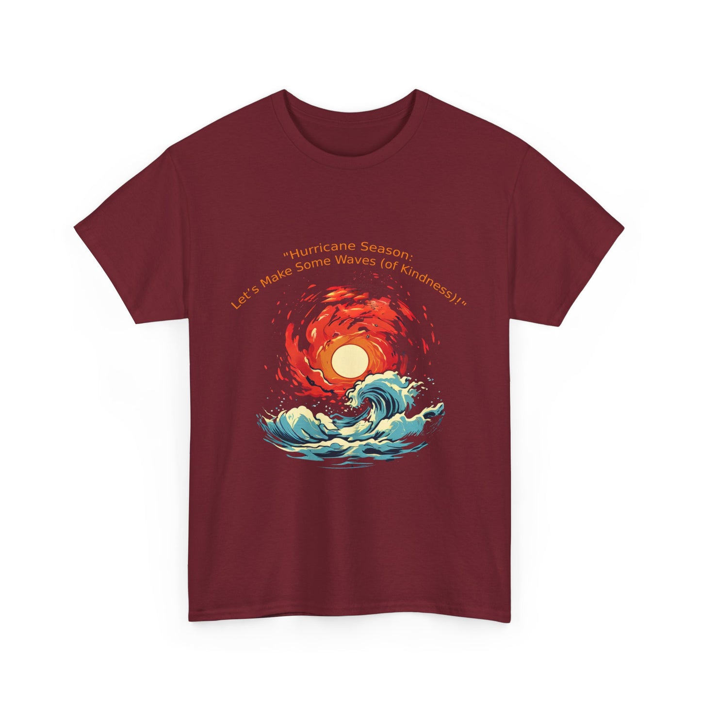 Unisex Heavy Cotton Tee - "Hurricane Season" Design for Beach Lovers & Ocean Enthusiasts