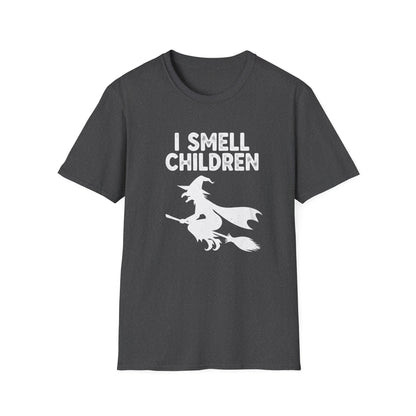 Funny I Smell Children Witch Parity Unisex Softstyle T-Shirt - I Smell Children, Gift for Parents, Humor Tee, Casual Wear, Halloween Party, Fun Outfit