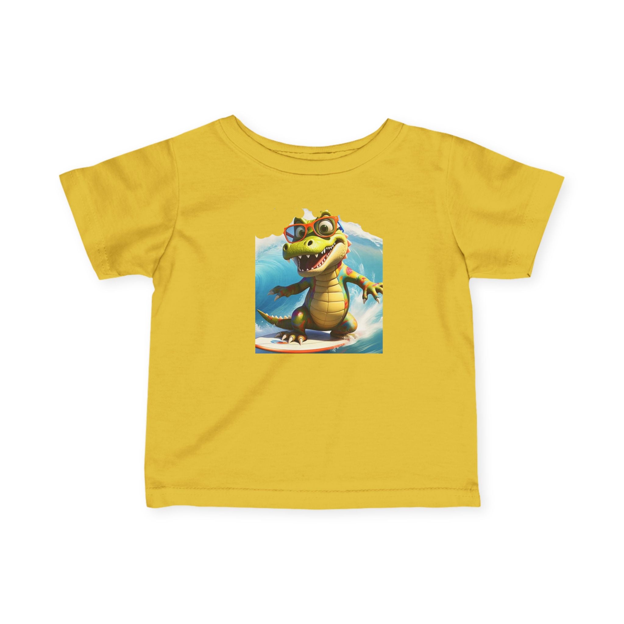 Cute Alligator Surfing Infant Tee - Perfect for Playtime & Summer Fun