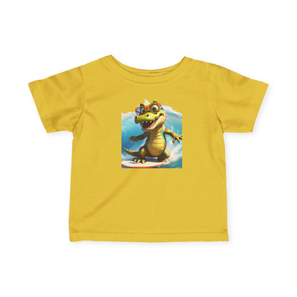Cute Alligator Surfing Infant Tee - Perfect for Playtime & Summer Fun