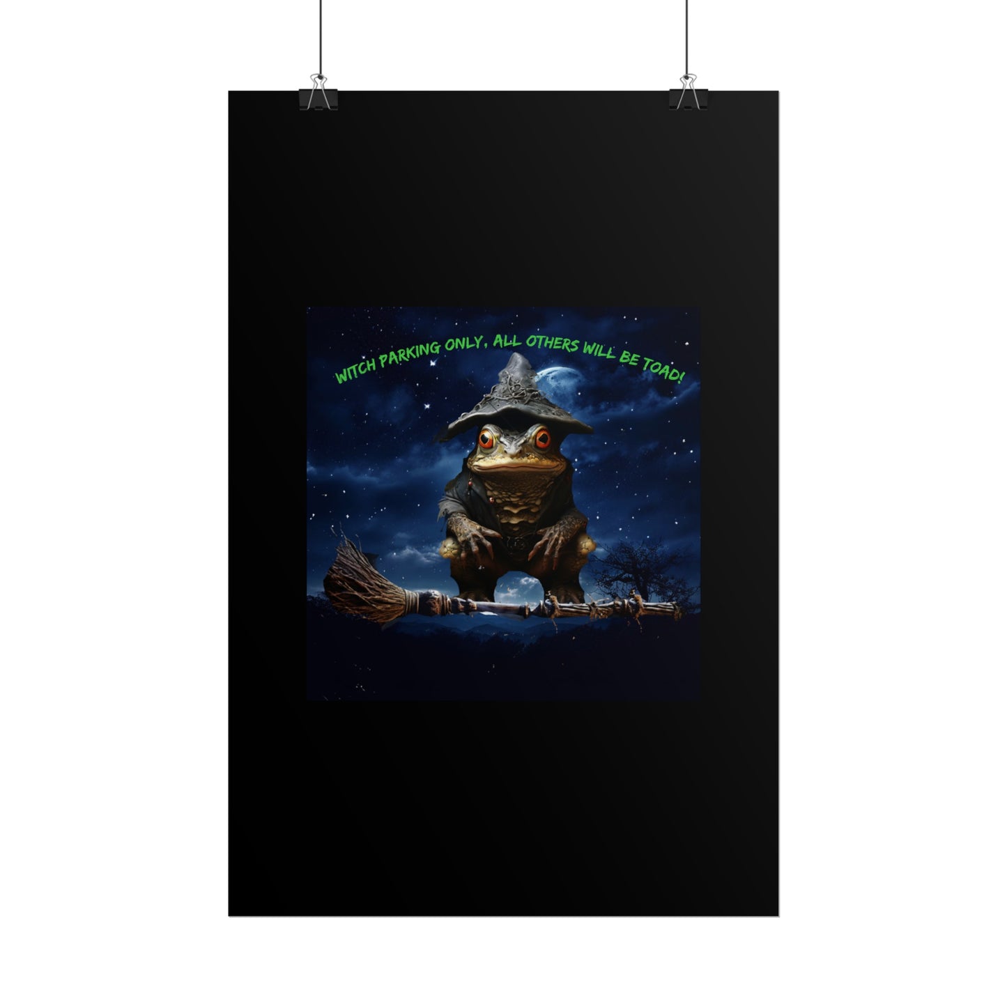 Witch Parking Only Toad Rolled Posters