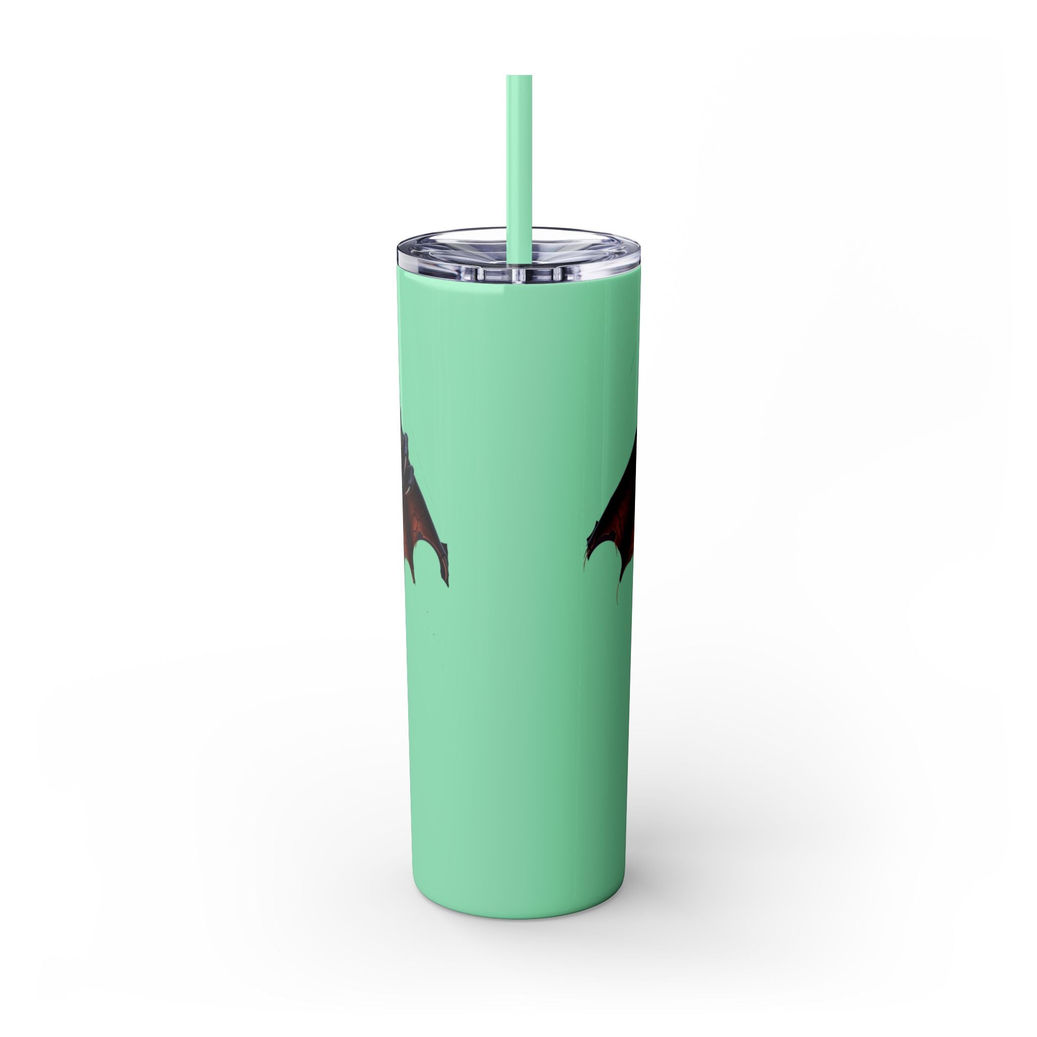 Halloween Gargoyle Skinny Tumbler with Straw, Spooky Drinkware, Perfect for Parties, Fall Decor, Trick or Treat Gifts