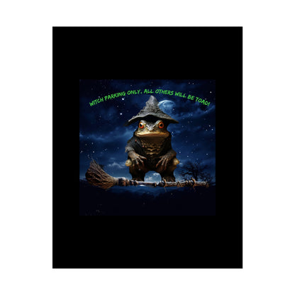 Witch Parking Only Toad Rolled Posters